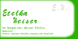 etelka weiser business card